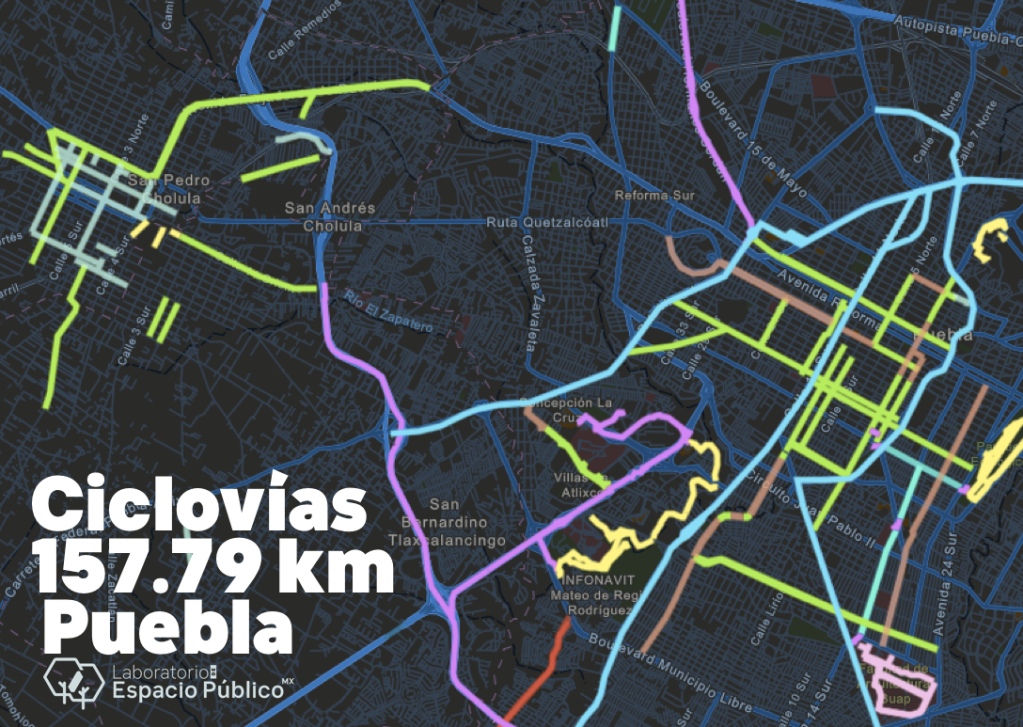 Primer mapa ciclista interactivo del Área Metropolitana de Puebla